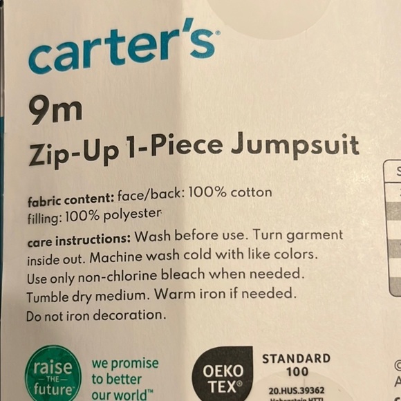 Carter's Light Gray Bear-Ear Jumpsuit - Picture 3 of 6